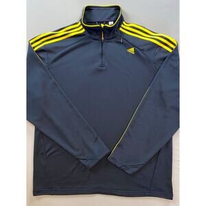 Adidas Pullover 1/4 Zip Athletic Sweatshirt. Zip Shoulder Pocket. Men's 2XL, EUC